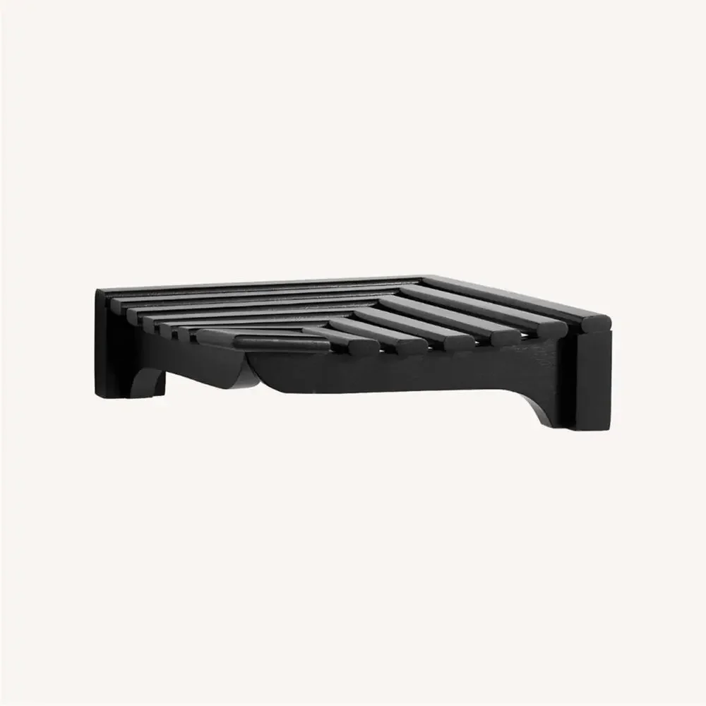 Pottery Barn DECLAN Corner Shelf Retired BLACK New in Box Sealed W/Hardware